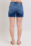 Full Size 2 Button Mid Length Dad Denim Shorts Plus Size