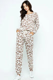 Leopard Casual Pants with Side Pockets