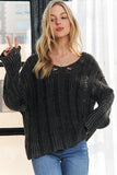 Distressed Mineral Washed Sweater