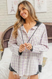 Casual Check Shirts With Hood