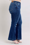 Full Size High Rise Flare Jeans with Pockets Plus Size
