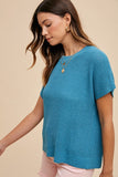 Round Neck Short Sleeve Sweater