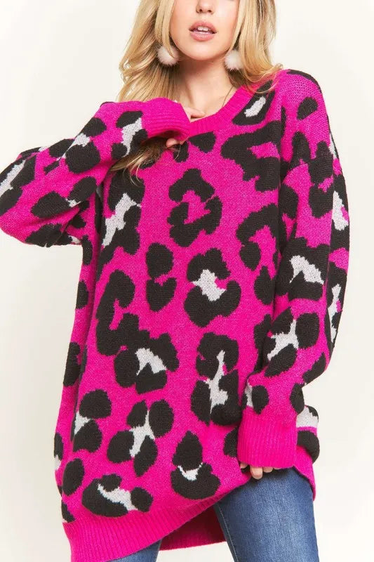 Warm & Soft Leopard Sweater Top