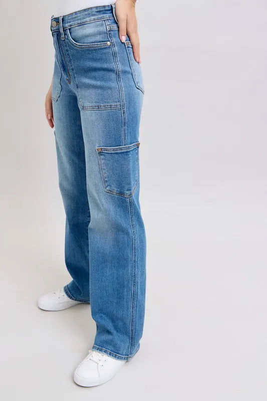 Full Size High Waist 90's Straight Jeans Plus Size