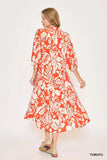 Floral Tiered Midi Dress