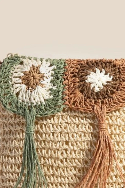 Intricate Tassel Braided Crossbody Bag
