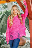 Distressed And Textured Pullover Sweater