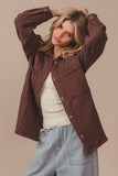 Textured Gauze Long Sleeve Shirt Jacket