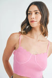 Scalloped Edge Ribbed Knit Cami