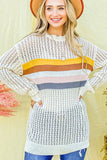 Color Stripe Summer Sweater Top