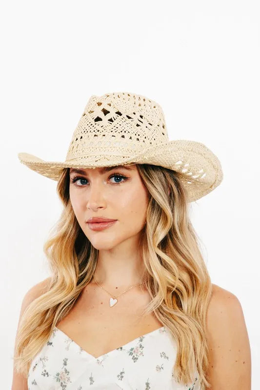 Braided Brim Western Cowboy Sun Hat