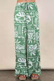 Printed Casual Wide Leg Resort Pants