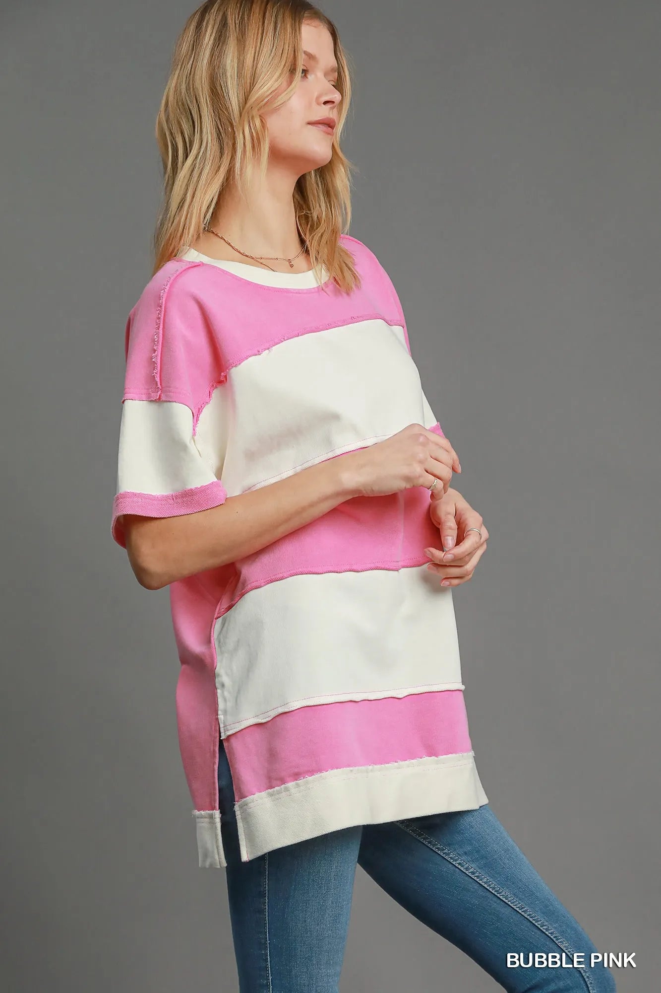 Oversized Stripe Block Tunic Dress
