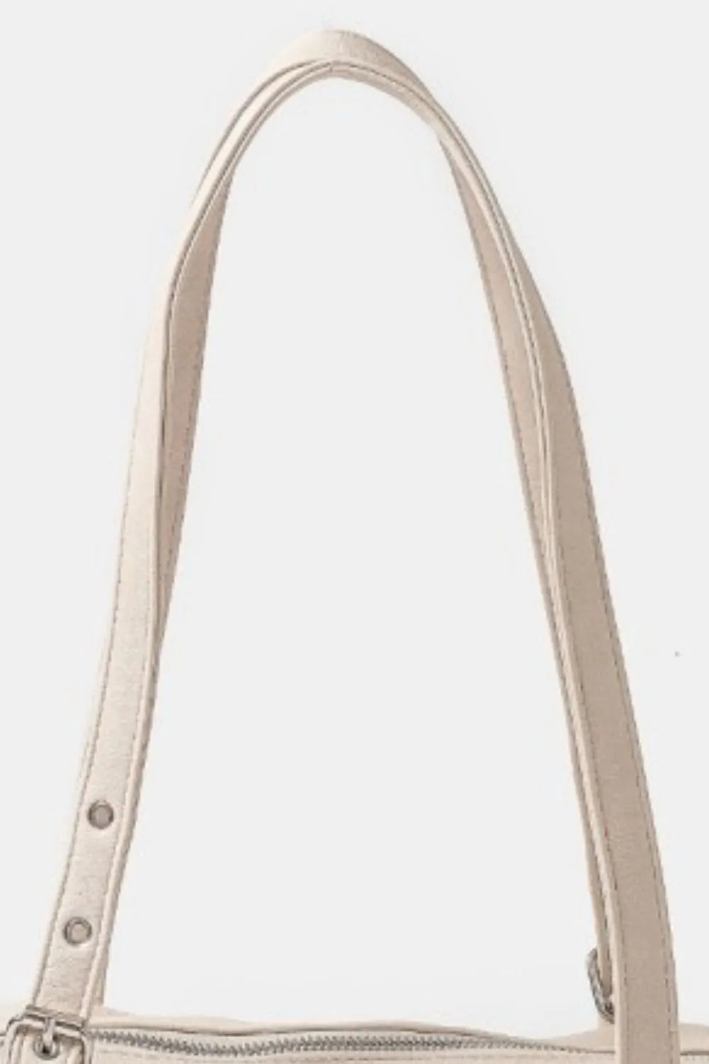 Adjustable Strap Rectangular Handbag with Metal Details