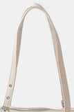Adjustable Strap Rectangular Handbag with Metal Details