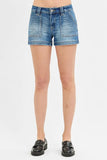 Low Rise Patched Pocket Shorts