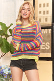 Multi Color Lightweight Sweater Top
