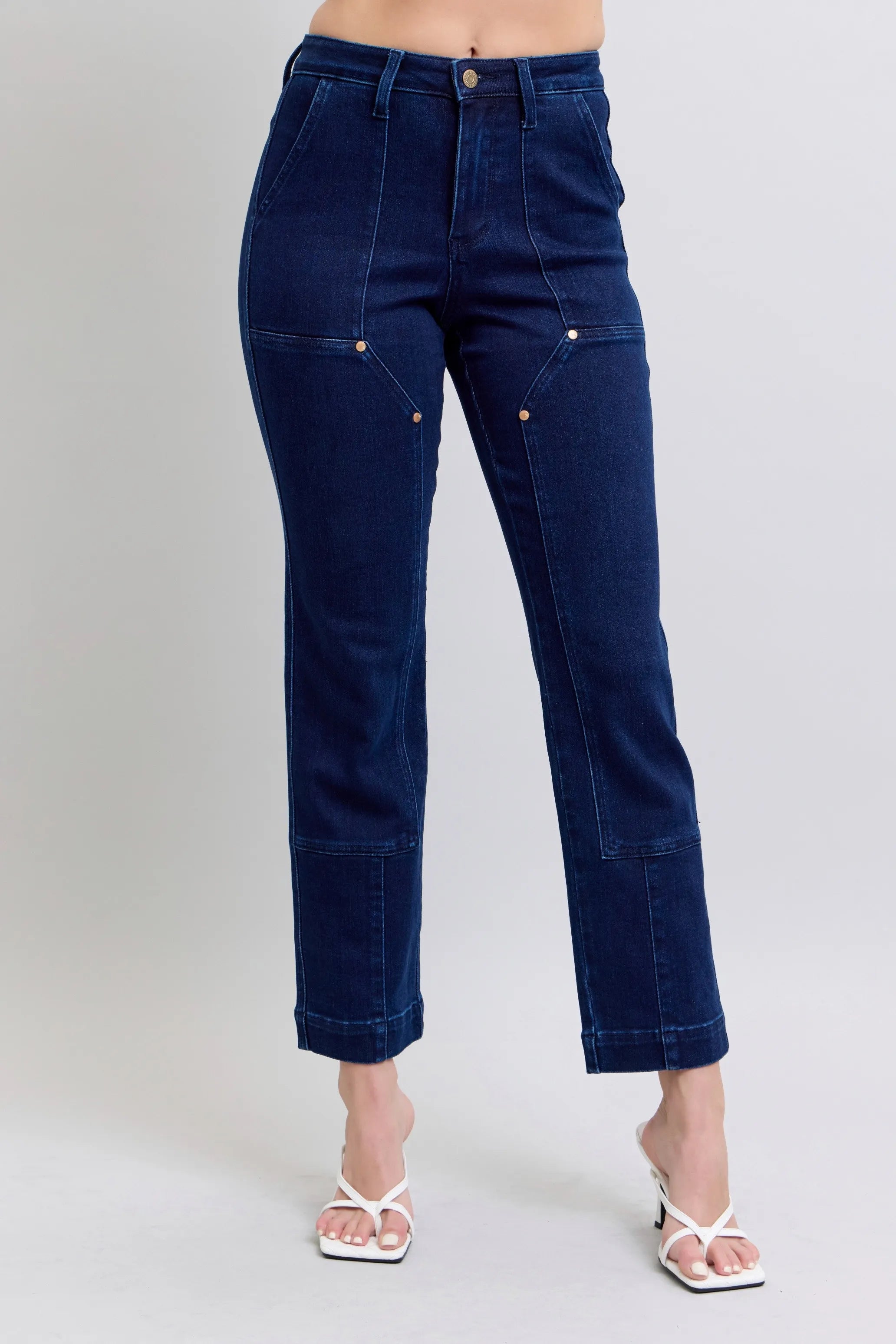Full Size Durable Workwear Knee Reinforced Jeans