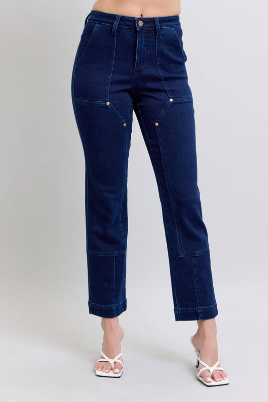 Full Size Durable Workwear Knee Reinforced Jeans