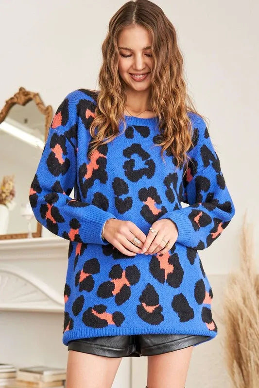 Warm & Soft Leopard Sweater Top
