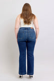 Full Size High Rise Flare Jeans with Pockets Plus Size
