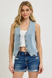 V-Neck Button Down Vest