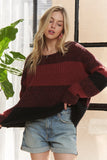 Long Sleeve Color Block Sweater
