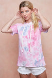 Tie Dye Terry Hoodie with Drawstring