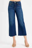 Full-Length High-Waist Crop Wide-Leg Jeans