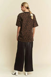 Crinkled Textured Wide Leg Pants