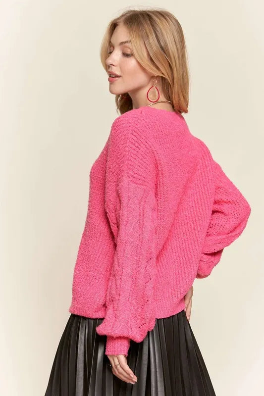 Puff Sleeve Cozy Sweater Top