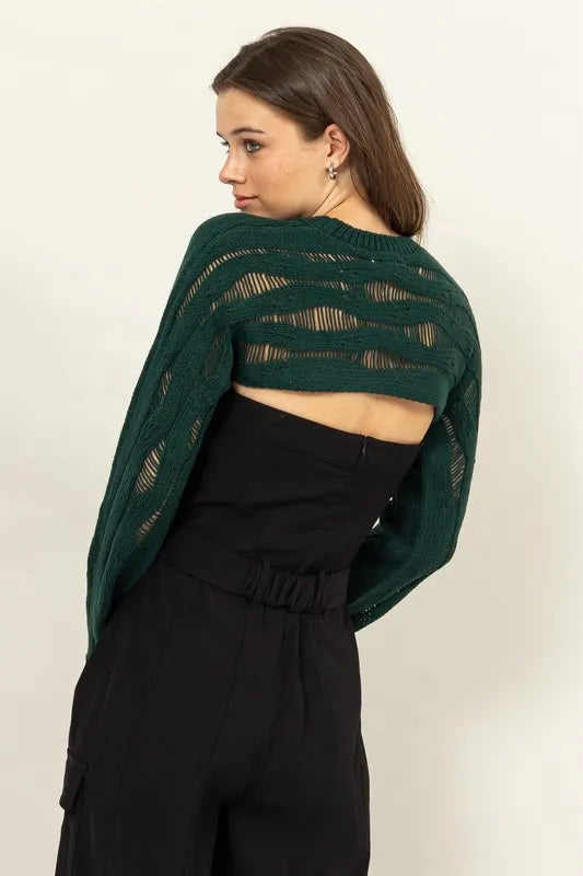 Open Knit Shrug Sweater