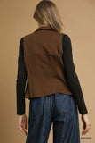 Zip-Up Tailored Vest with Pockets