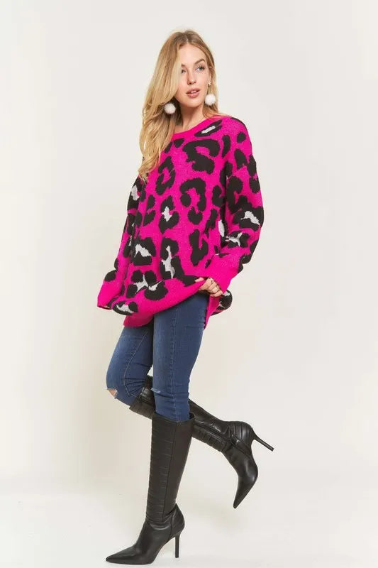 Warm & Soft Leopard Sweater Top