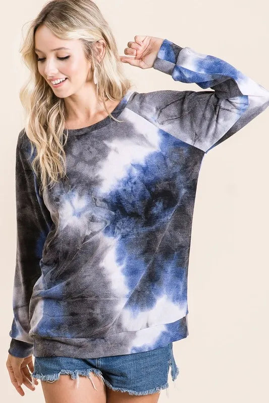 Tie Dye Sweater Knit Top