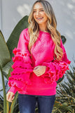 Puffy Ruffles Sleeve Cozy Sweater