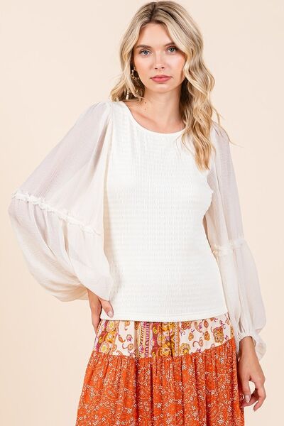 Color Block Round Neck Sweater