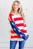 American Flag Long Sleeve Sweater