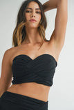 Ruched Tube Crop Top and Skirt Set