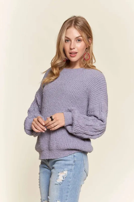 Puff Sleeve Cozy Sweater Top