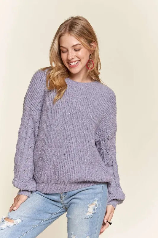 Puff Sleeve Cozy Sweater Top