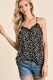 Lace Leopard Print Cami Top