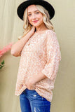 Leopard Foil Printed Half Sleeve Summer Sweater