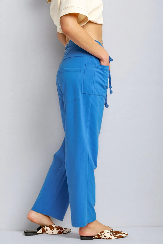 Adjustable Waist Relaxed Fit Pants