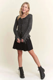 Distressed Edge Washed Sweater