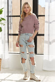 Cropped Hoodie Relaxed Sweater