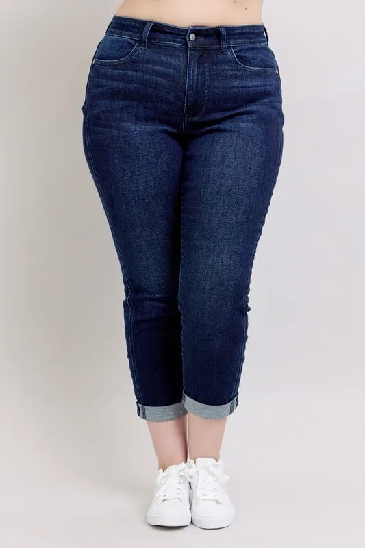 Full Size High Waist Boyfriend Jeans Plus Size