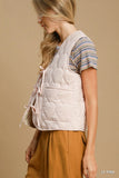 Diamond Quilted Tie-Closure Vest