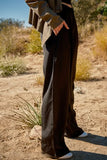 High Waist Front Pleat Wide Legs Pants