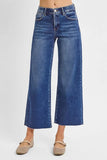 High-Rise Cropped Wide Leg Denim Pants
